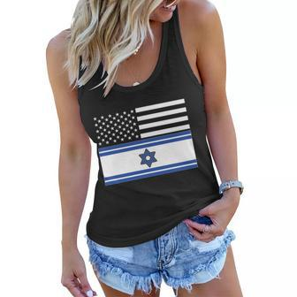 Israeli American Flag Women Flowy Tank - Monsterry DE