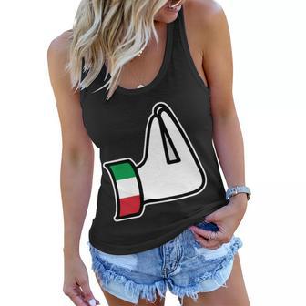 Italian Hand Gesture Funny Women Flowy Tank - Monsterry