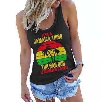 Its A Jamaican Thing Funny Summer Vacation Jamaica Flag Women Flowy Tank - Thegiftio UK