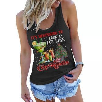Its Beginning To Look A Lot Like Cocktails Women Flowy Tank - Thegiftio UK