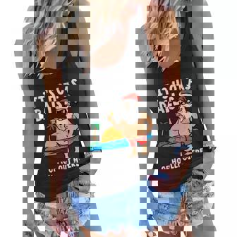 Its Hot As Balls Or Holly Out Here Christmas In July Santa Claus Funny On Beach Women Flowy Tank - Thegiftio