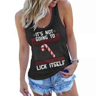Its Not Going To Lick Itself Ugly Christmas Sweater Tshirt Women Flowy Tank - Monsterry DE