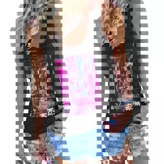 Japanese Cyberpunks Tokyo Streetwear Aesthetic Graphic Women Flowy Tank - Thegiftio