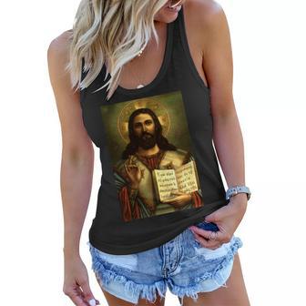 Jesus Christ Religious Photo Women Flowy Tank - Monsterry