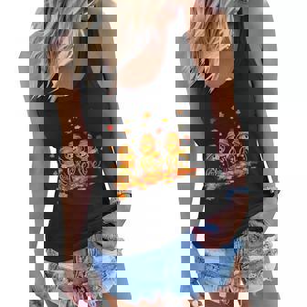 Jesus Faith Hope Love Snowman Funny Fall Autumn Leaves Graphic Design Printed Casual Daily Basic Women Flowy Tank