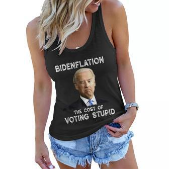 Joe Biden Bidenflation The Cost Of Voting Stupid Women Flowy Tank - Monsterry