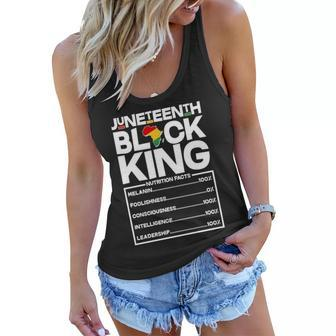 Juneteenth Black King Nutrition Facts Tshirt Women Flowy Tank - Monsterry