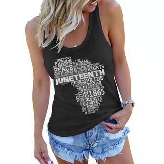 Juneteenth June 19 1865 Africa Word Cloud Art Women Flowy Tank - Monsterry CA