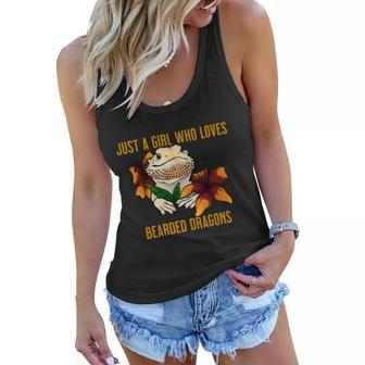 Just A Girl Who Loves Bearded Dragons Women Flowy Tank - Monsterry UK