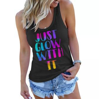 Just Glow With It Funny Retro Women Flowy Tank - Monsterry CA