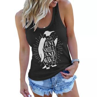 Just Smile And Wave V2 Women Flowy Tank - Seseable