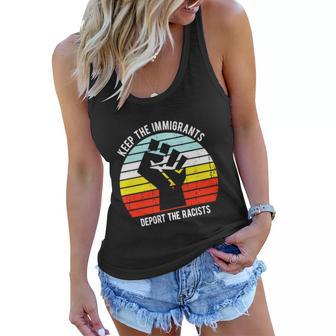 Keep The Immigrants Deport The Racists Tshirt Women Flowy Tank - Monsterry CA