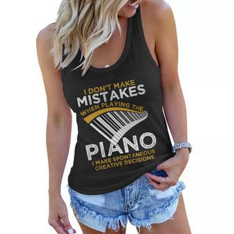 Keyboard Pianist Funny Gift Music Musician Piano Gift Women Flowy Tank - Monsterry