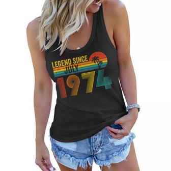 Legend Since July 1974 48Th Gifts Birthday 48 Years Old Women Flowy Tank - Seseable