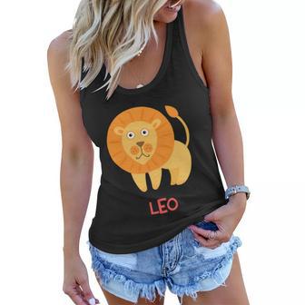 Leo Lion Zodiac Sign Cute Women Flowy Tank - Monsterry