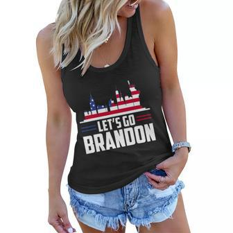 Lets Go Brandon Conservative Usa Flag 4Th Of July Gift Women Flowy Tank - Monsterry DE