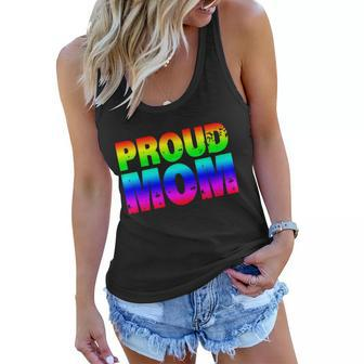 Lgbt Proud Mom Lgbtq Flag Gay Pride Mother Cool Gift Women Flowy Tank - Monsterry CA