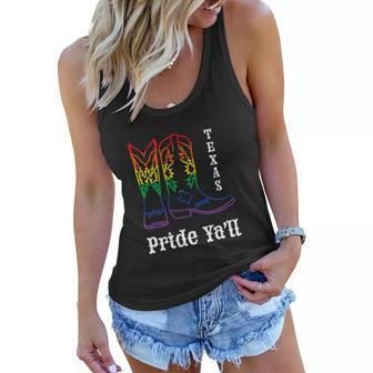 Lgbt Texas Human Gay Pride Month Transgender Rainbow Lesbian Women Flowy Tank - Monsterry UK