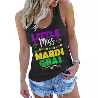 Little Miss Beads Mardi Gras Outfit For Women Girls Women Flowy Tank - Thegiftio UK