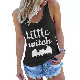 Little Witch Bat Funny Halloween Quote Women Flowy Tank - Monsterry AU