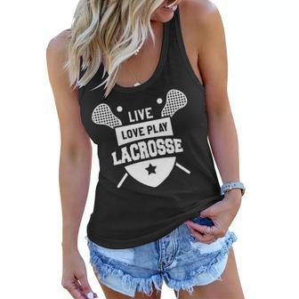 Live Love Lacrosse Lacrosse Player Pocket Lax Women Flowy Tank - Thegiftio UK