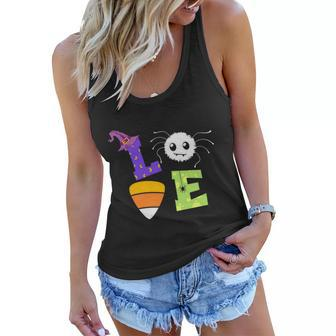 Love Witch Hat Halloween Quote Women Flowy Tank - Monsterry UK