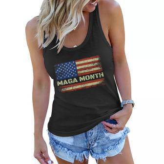 Maga Month Us Flag Women Flowy Tank - Monsterry CA