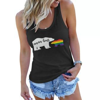 Mama Bear Lgbt Gay Pride Lesbian Bisexual Ally Quote Women Flowy Tank - Monsterry