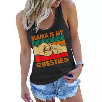 Mama Is My Bestie Funny Mommy Life Quotes Mothers Day Women Flowy Tank - Thegiftio UK