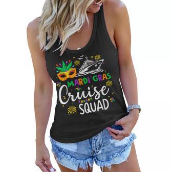 Mardi Gras Cruise Squad 2023 Matching Group Family Vacation Women Flowy Tank - Thegiftio UK