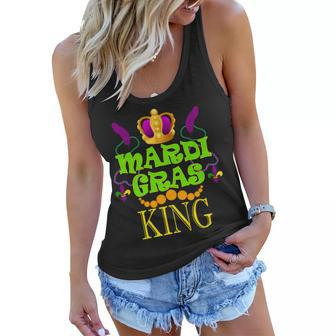 Mardi Gras King Tshirt Women Flowy Tank - Monsterry DE