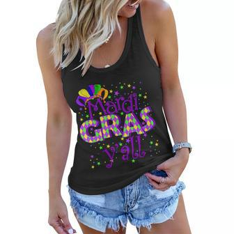 Mardi Gras Yall New Orleans Party T-Shirt Graphic Design Printed Casual Daily Basic Women Flowy Tank - Thegiftio UK