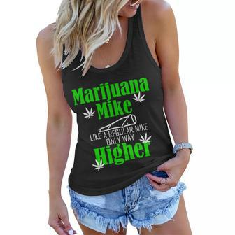 Marijuana Mike Funny Weed 420 Cannabis Tshirt Women Flowy Tank - Monsterry UK