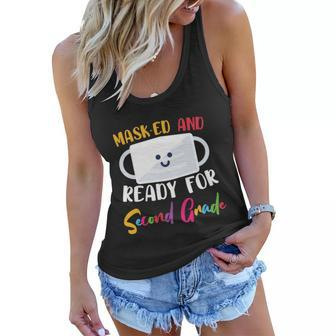 Masked And Ready For 2Nd Grade Back To School Women Flowy Tank - Monsterry CA