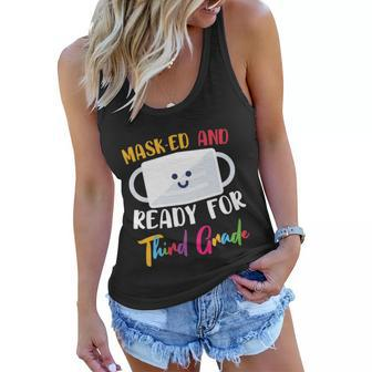 Masked And Ready For 3Rd Grade Back To School First Day Of School Women Flowy Tank - Monsterry AU