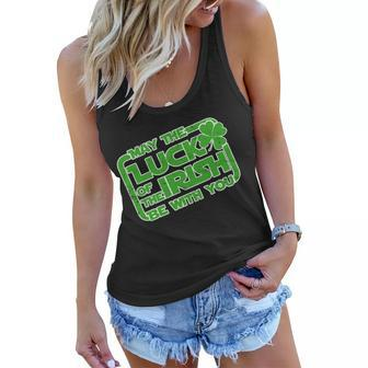 May The Luck Of The Irish Be With You Graphic Design Printed Casual Daily Basic Women Flowy Tank - Thegiftio UK