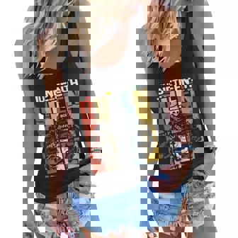 Melanin Black Women Natural Hair Afro Juneteenth Flag Cool Gift Women Flowy Tank - Thegiftio