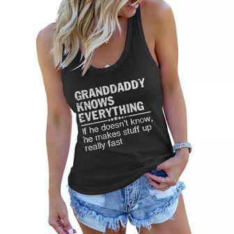 Mens Vintage Grandaddy Know Everything Gift Fathers Day Gift Graphic Design Printed Casual Daily Basic Women Flowy Tank - Thegiftio UK