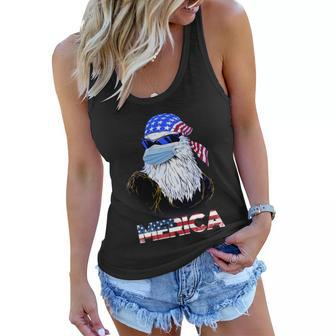 Merica Eagle Mullet 4Th Of July American Flag Vintage 2021 Great Gift Women Flowy Tank - Monsterry AU