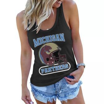 Michigan Panthers Football Logo Tshirt Women Flowy Tank - Monsterry AU