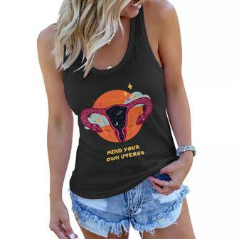 Mind Your Own Uterus Funny Halloween Tee Pro Choice Feminism Gift V2 Women Flowy Tank - Monsterry