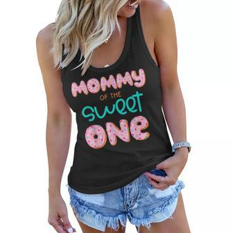 Mommy Of The Sweet One First Birthday Matching Family Donut Women Flowy Tank - Thegiftio UK
