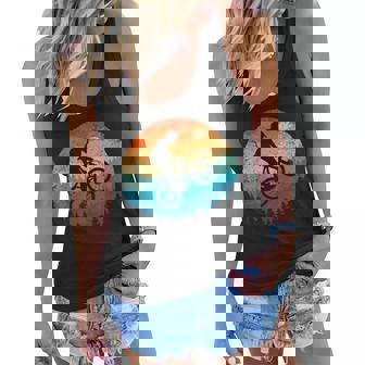 Mountain Bike - Retro Downhill Biking Gift Vintage Mtb Women Flowy Tank - Thegiftio