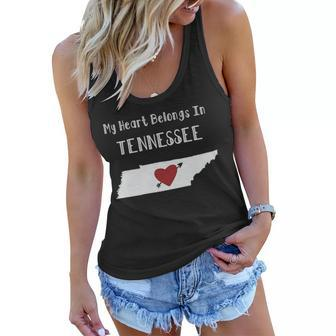 My Heart Belongs In Tennessee Tshirt Women Flowy Tank - Monsterry CA