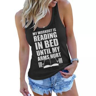 My Workout Is Reading In Bed V2 Women Flowy Tank - Seseable