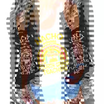 Nacho Average 4Th Grade Teacher Matching Mexican Teacher Women Flowy Tank - Thegiftio