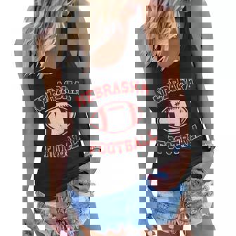 Nebraska Football Vintage Graphic Design Printed Casual Daily Basic Women Flowy Tank - Thegiftio