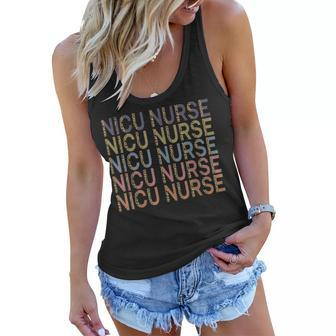 Nicu Nurse Leopard Print Neonatal Intensive Care Unit Women Flowy Tank - Seseable