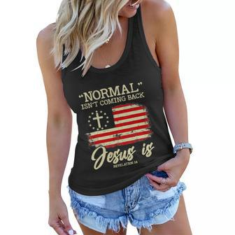 Normal Isnt Coming Back But Jesus Is Revelation Women Flowy Tank - Monsterry UK