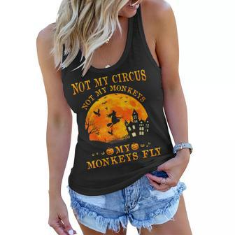 Not My Circus Not My Monkeys Party Halloween Costumes Women Flowy Tank - Seseable